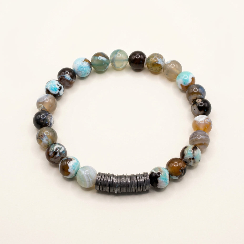 Riverstone Blues Dyed Agate Bracelet