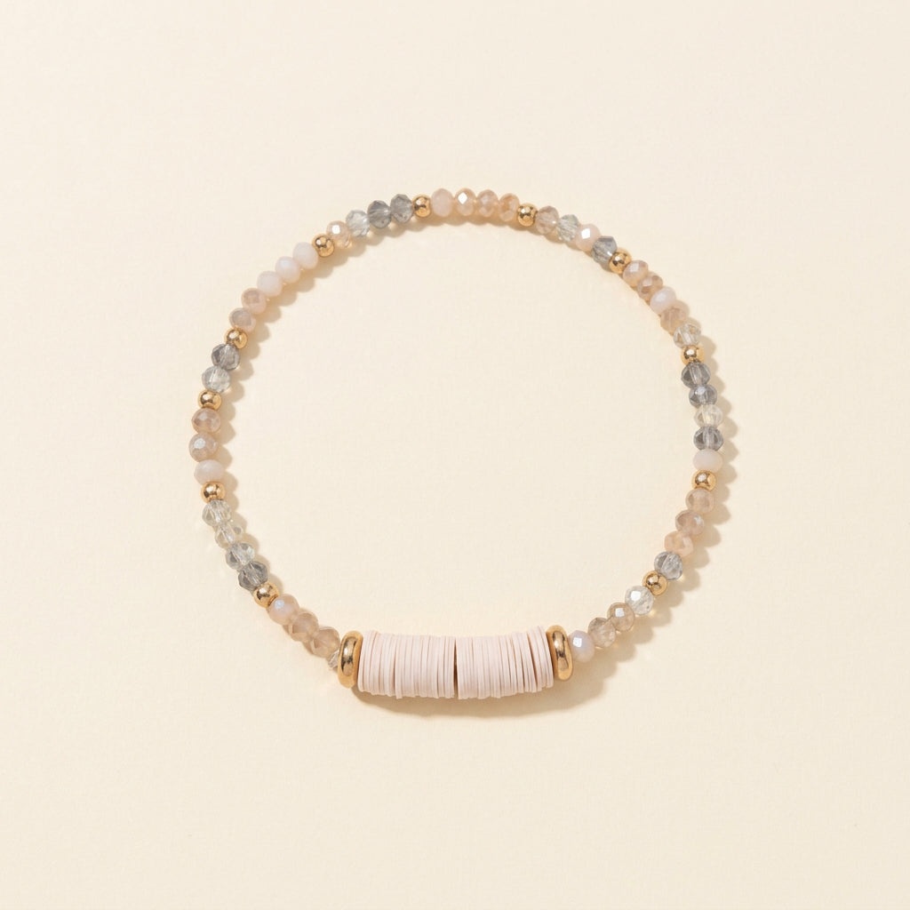 Blush & Shimmer Beaded Bracelet