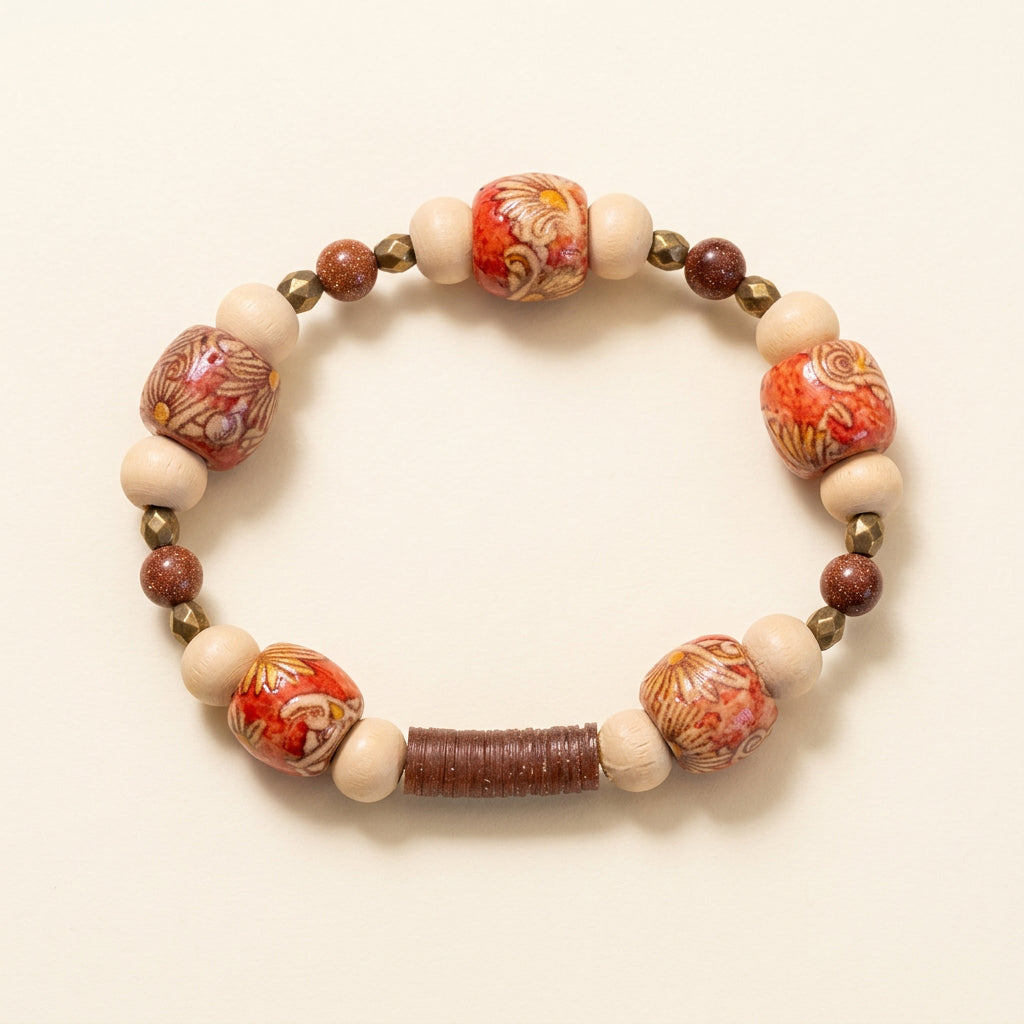 Autumn Tapestry Beaded Bracelet