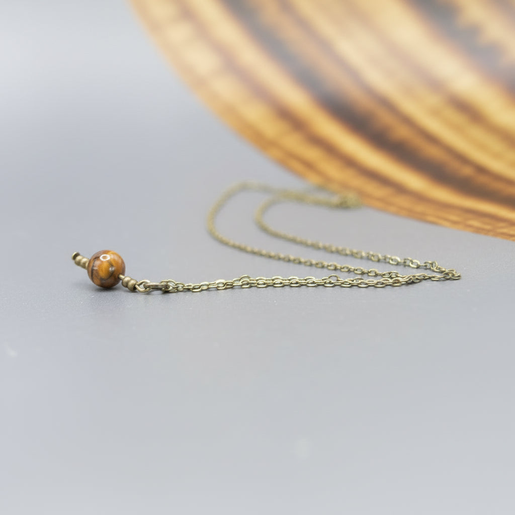 Bronze Chain with Gemstone