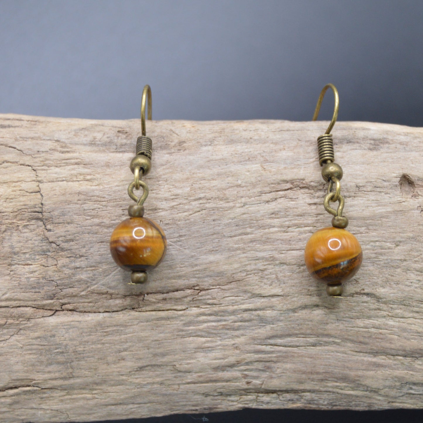 Bronze Tiger Eye Earring