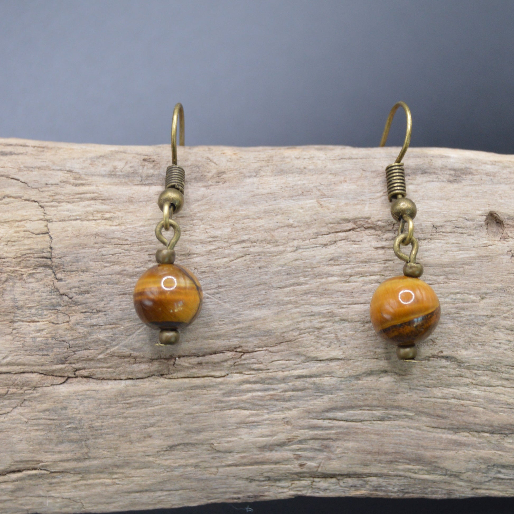 Bronze Tiger Eye Earring