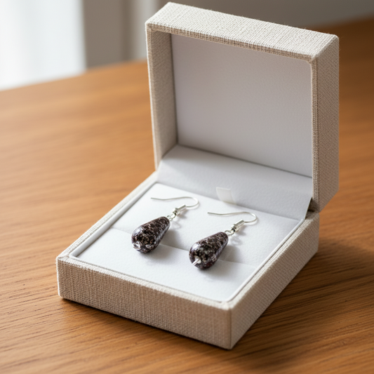 Riverstone Mocha Czech Glass Earrings