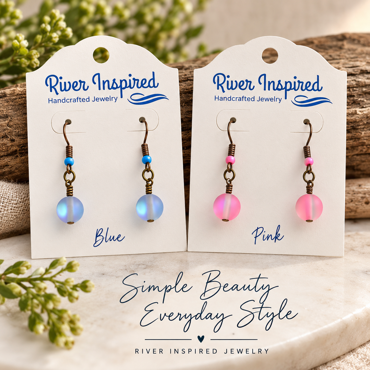 Moonlit Glow Beaded Earrings