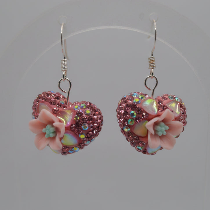Blushing Heart Bloom Earrings