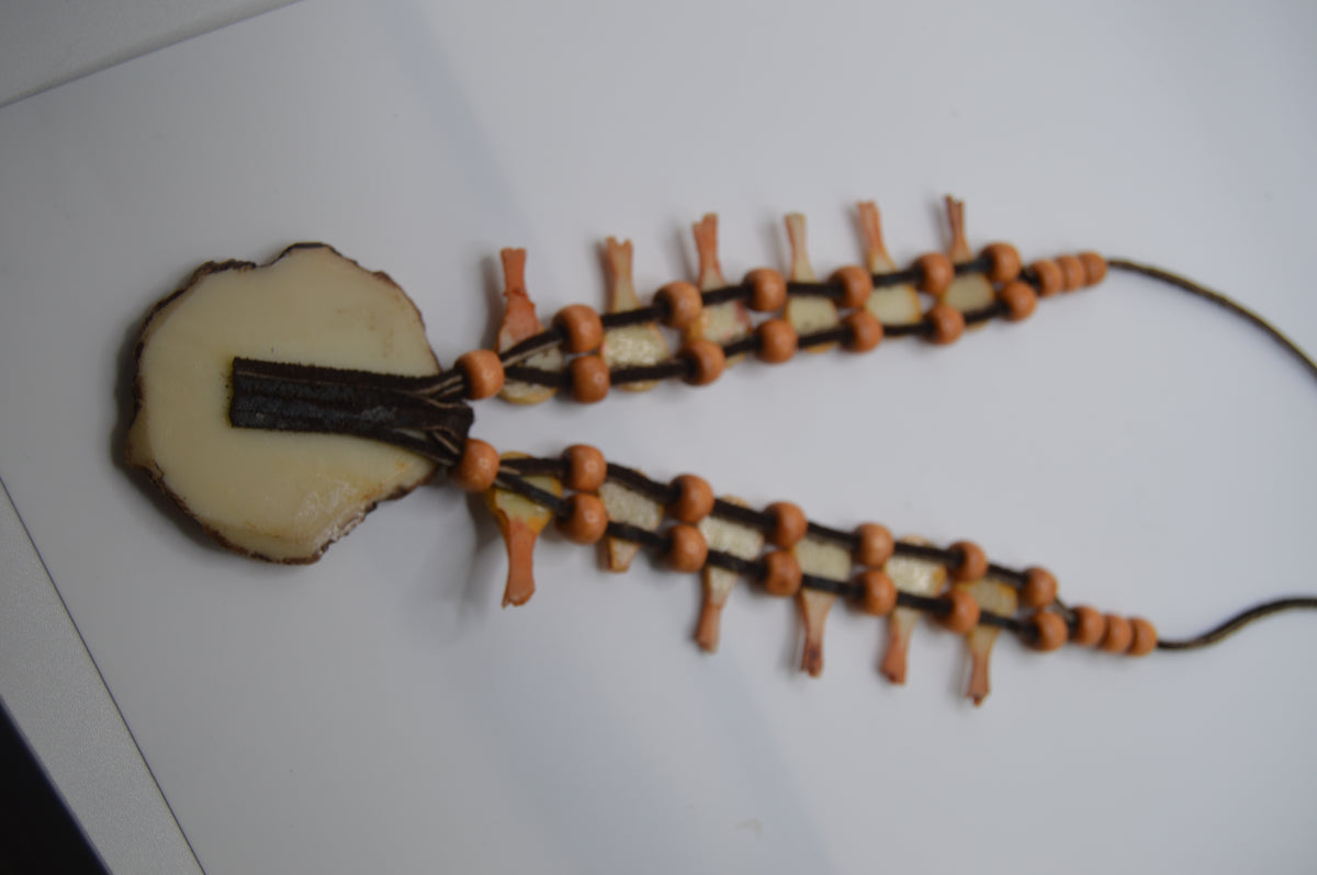 Sunflower Story Folk Art Necklace