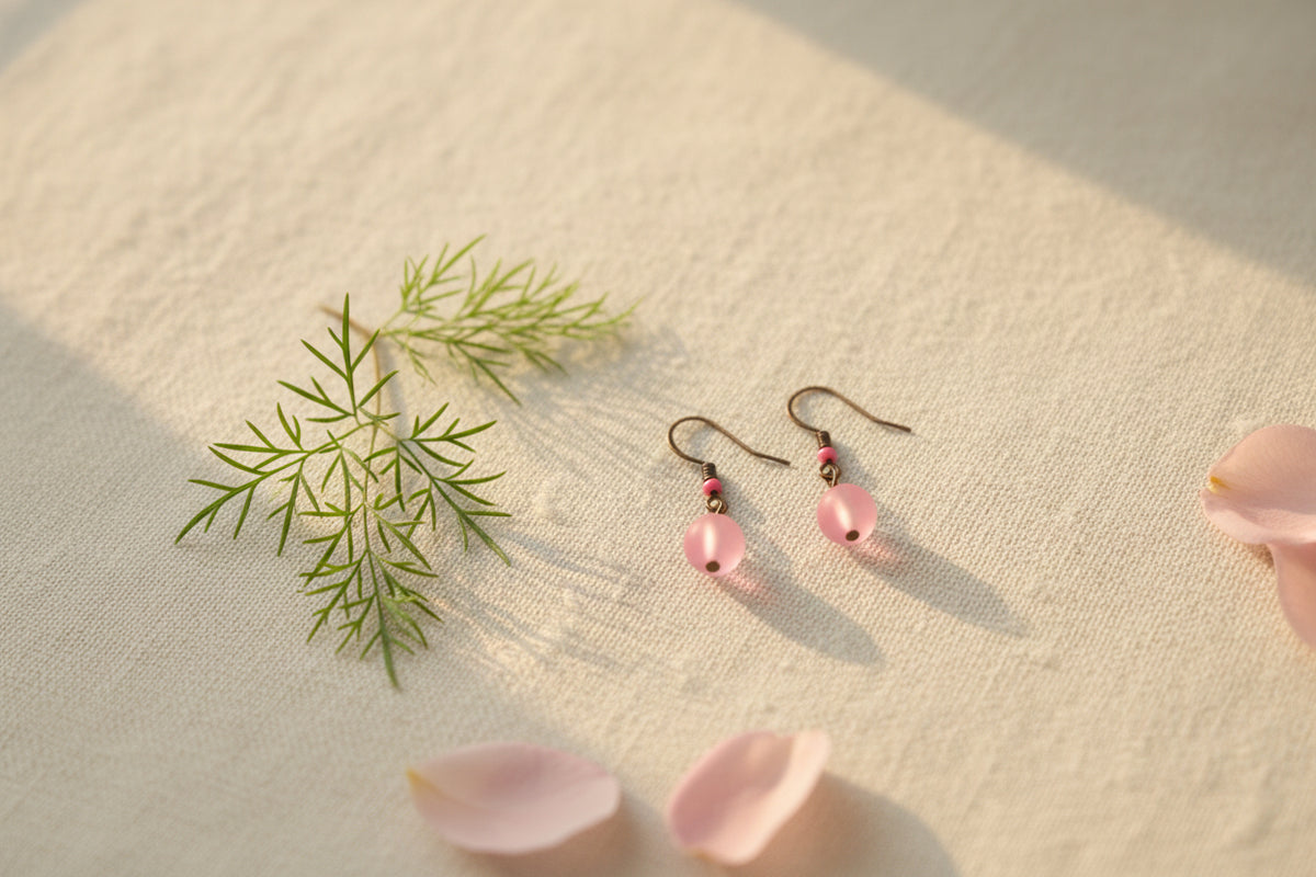 Moonlit Glow Beaded Earrings