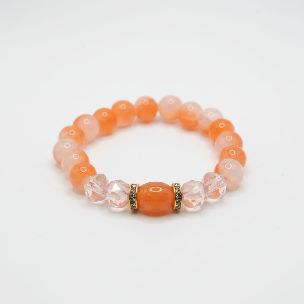 Peach Blossom Glow Stretch Bracelet