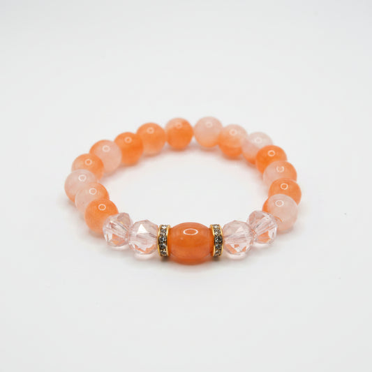 Peach Blossom Glow Stretch Bracelet