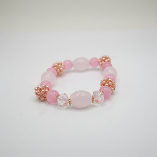 Blushing Pearl Bloom Stretch Bracelet