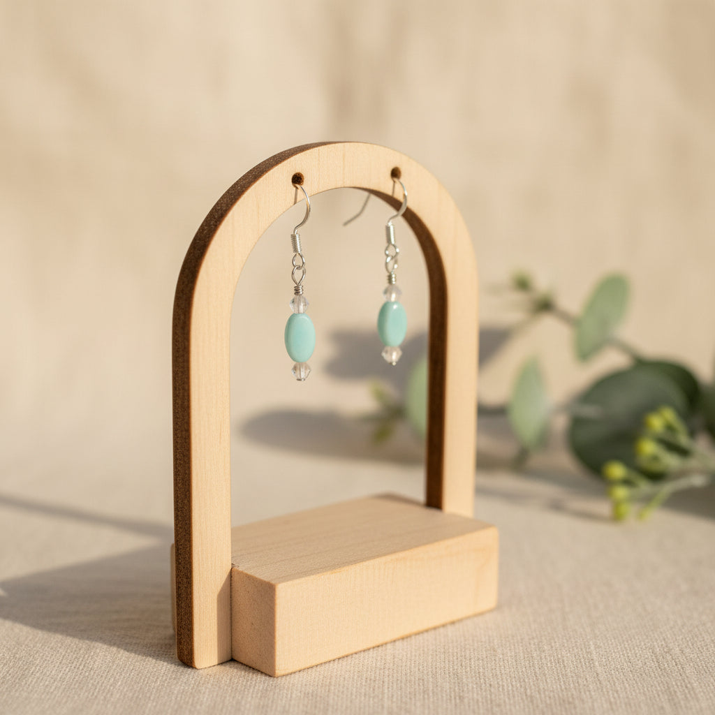 River Mist Aqua Drop Earrings