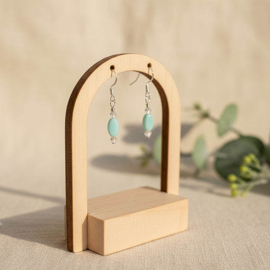River Mist Aqua Drop Earrings