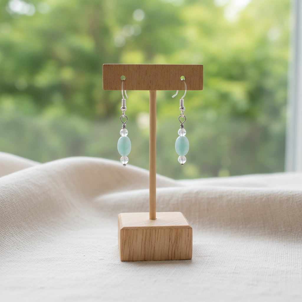 River Mist Aqua Drop Earrings