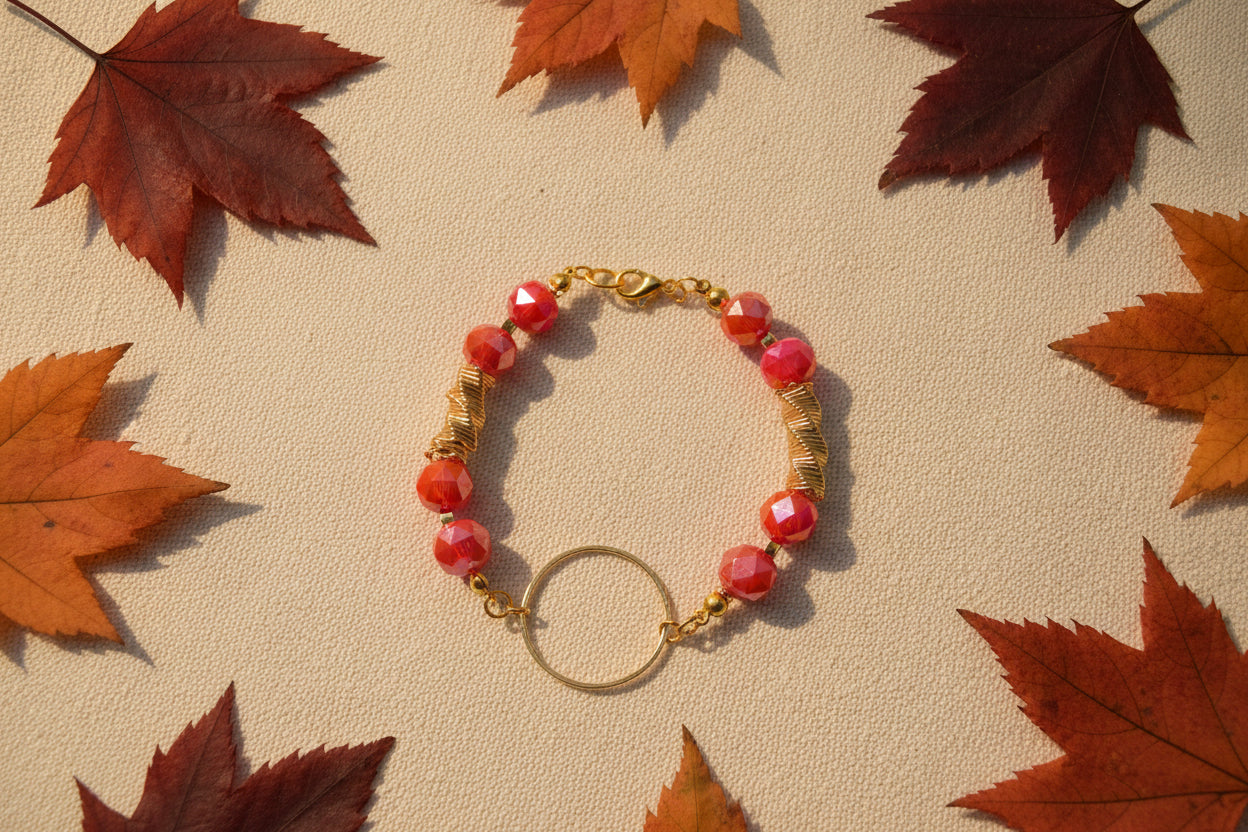 Sunset Ember Circle Bracelet