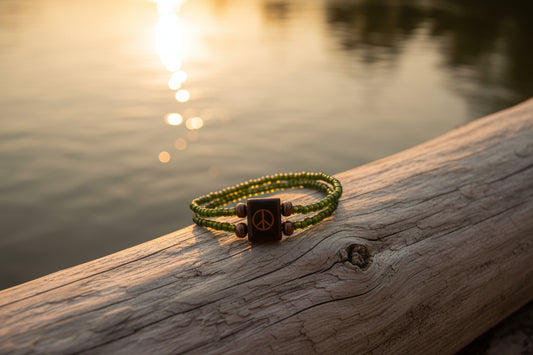Peaceful Grove Seed Bead Bracelet