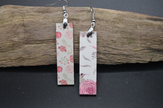 Delicate Floral Bar Earrings