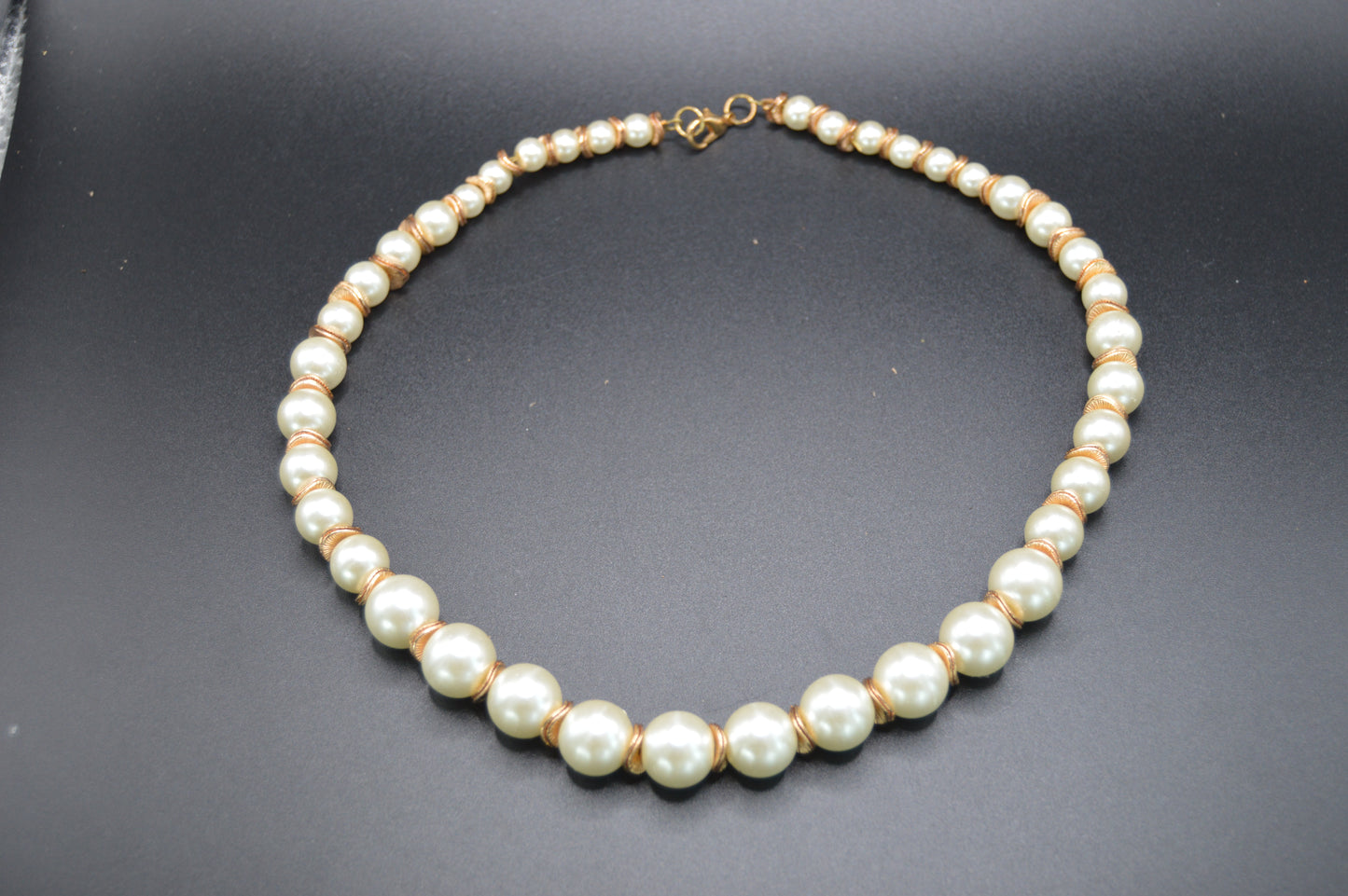 Golden Harmony Crystal Pearl Necklace