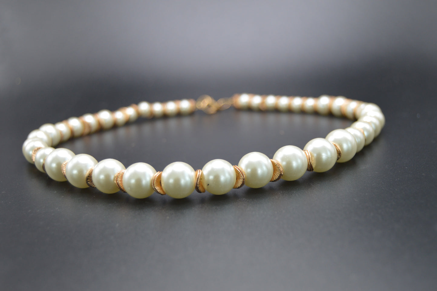 Golden Harmony Crystal Pearl Necklace