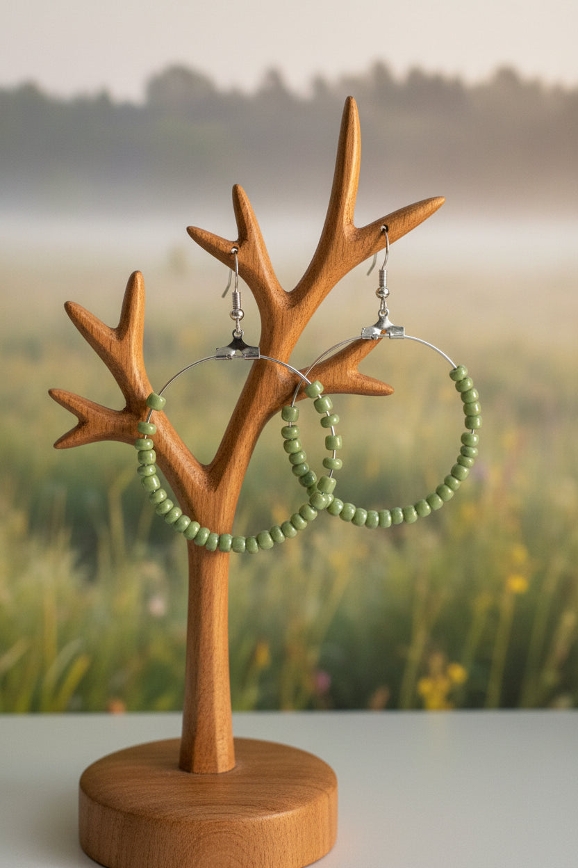 Meadow Mist Hoop Earrings