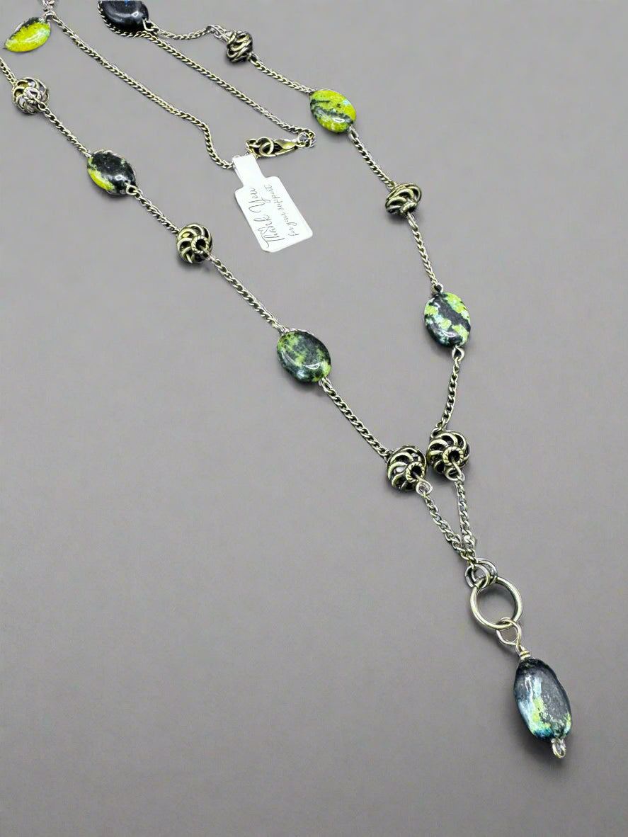 Green gemstone necklace