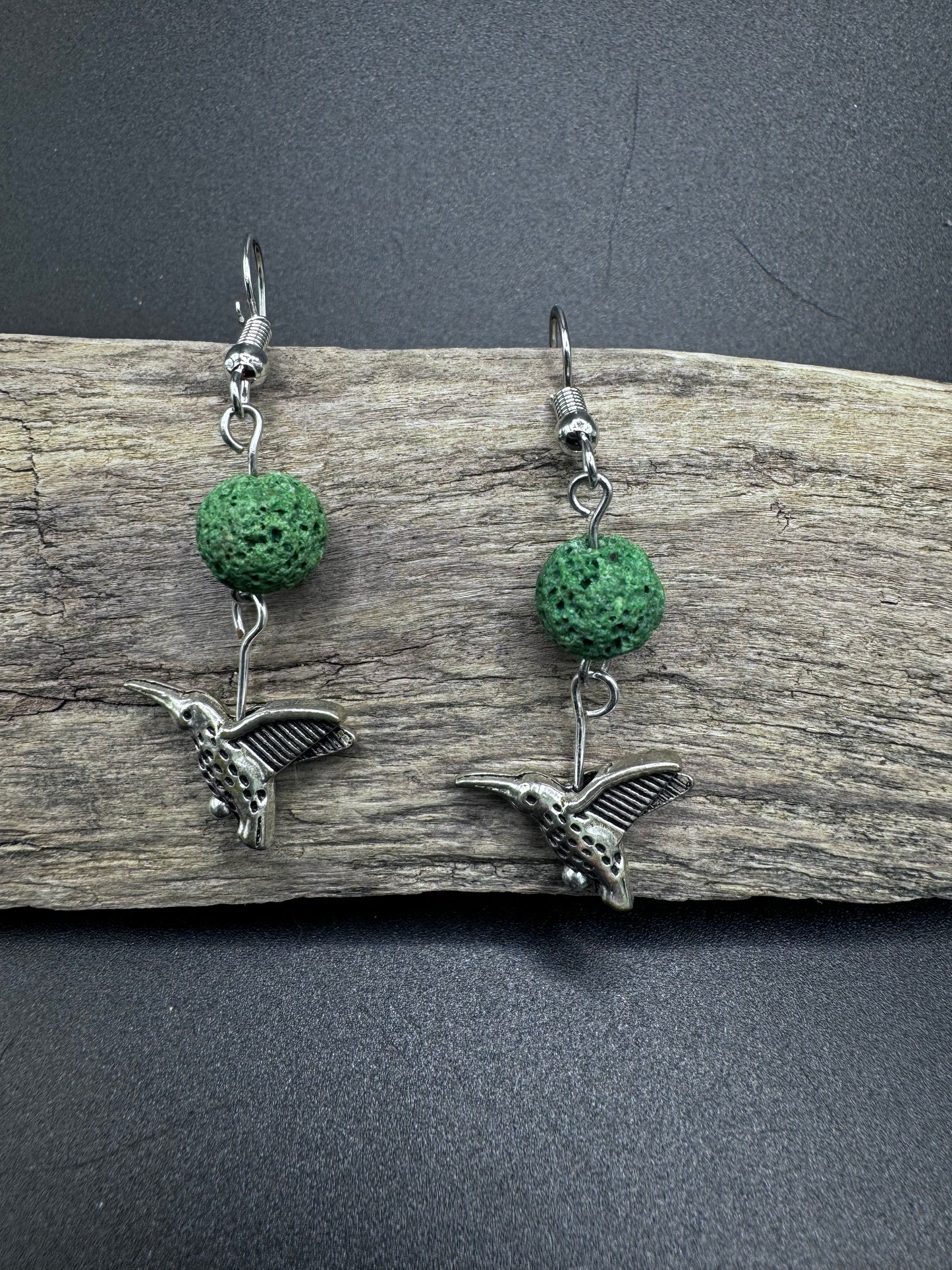 Silver Serenity Hummingbird Earrings