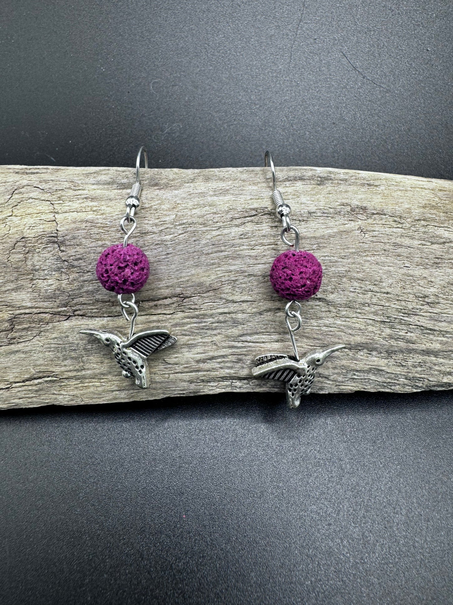 Silver Serenity Hummingbird Earrings