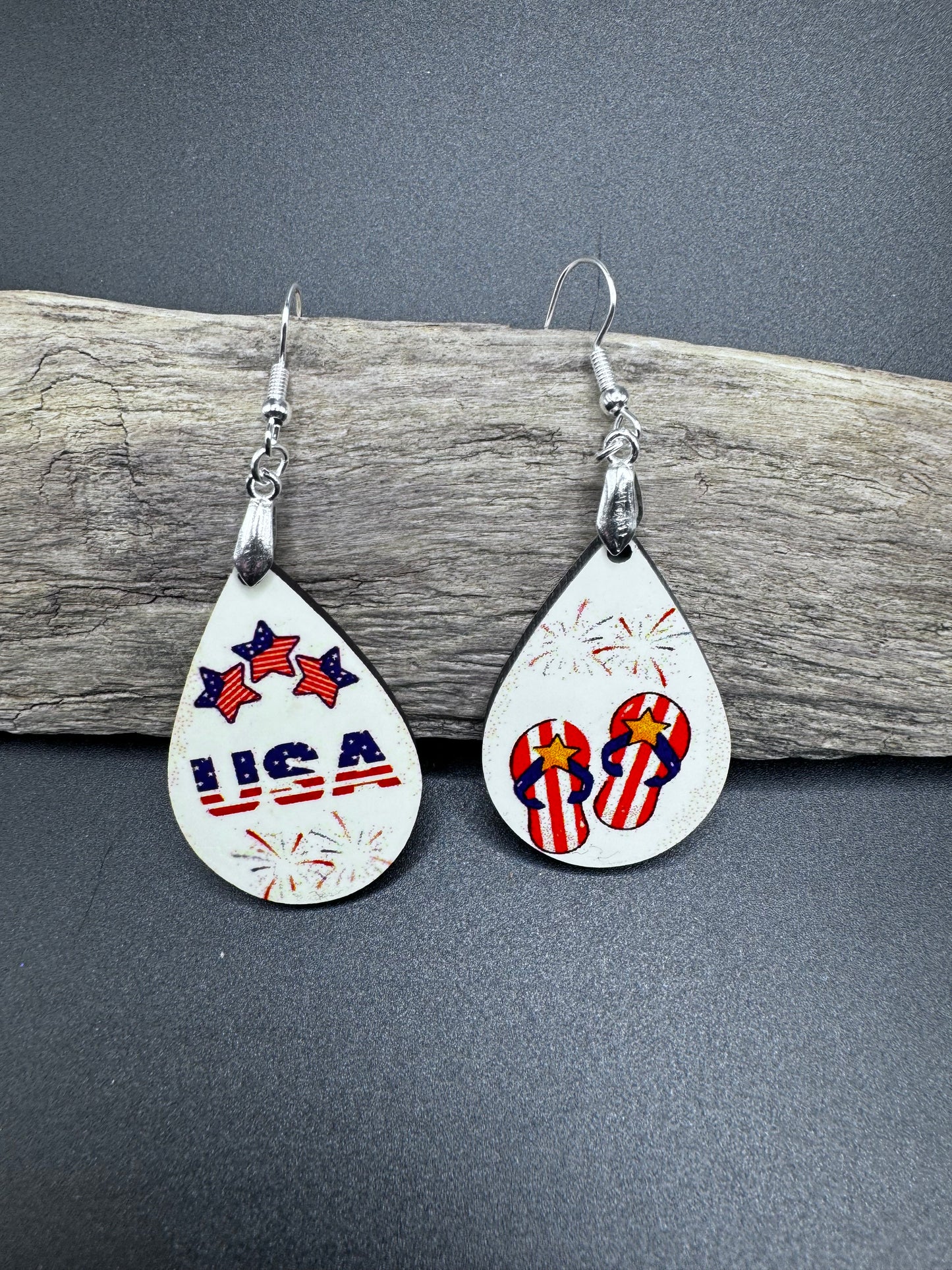 Star-Spangled Sparkle: 4th of July Sublimation Earrings