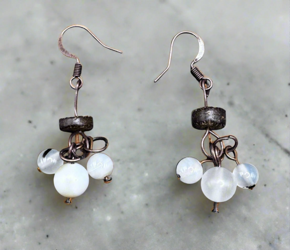 Earthy Elegance Natural Agate Earrings