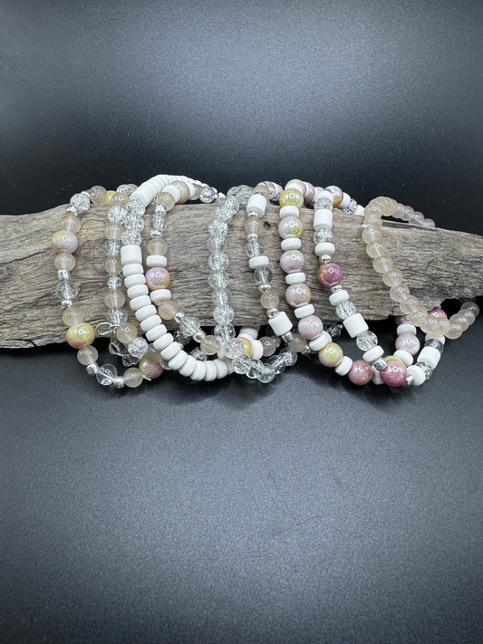 ✨ Handcrafted Gemstone Stacking Bracelets - set of 3✨