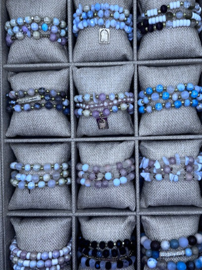 ✨ Handcrafted Gemstone Stacking Bracelets - set of 3✨