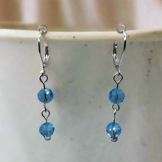 Blue Crystal Earrings