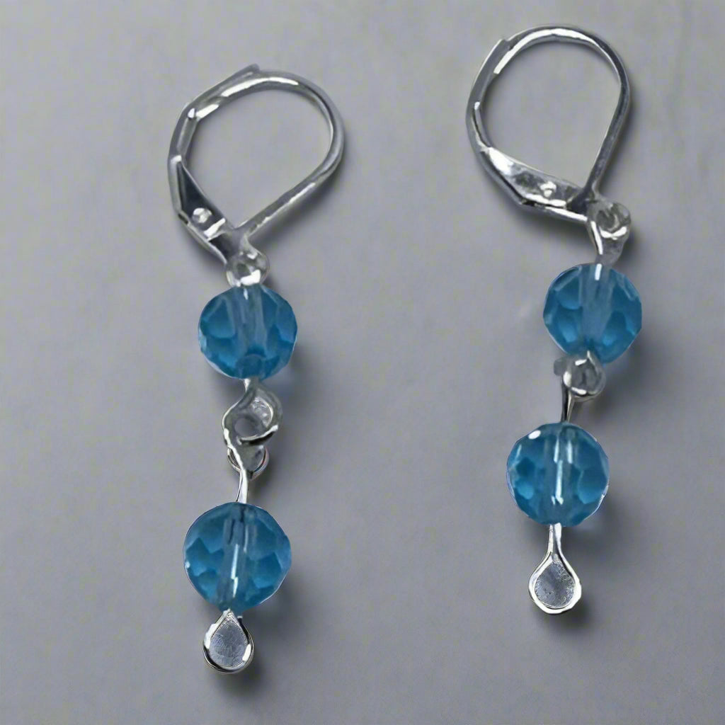 Blue Crystal Earrings