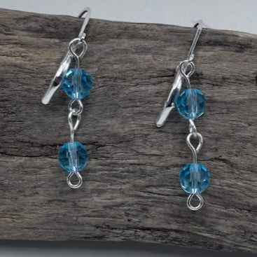 Blue Crystal Earrings