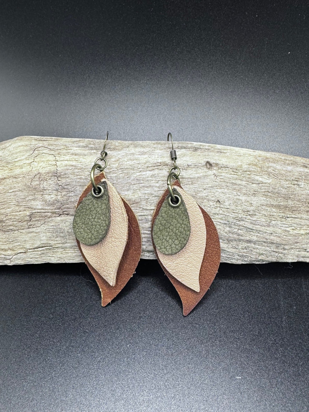 Spring Bloom Leather Earrings