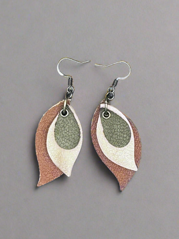 Spring Bloom Leather Earrings