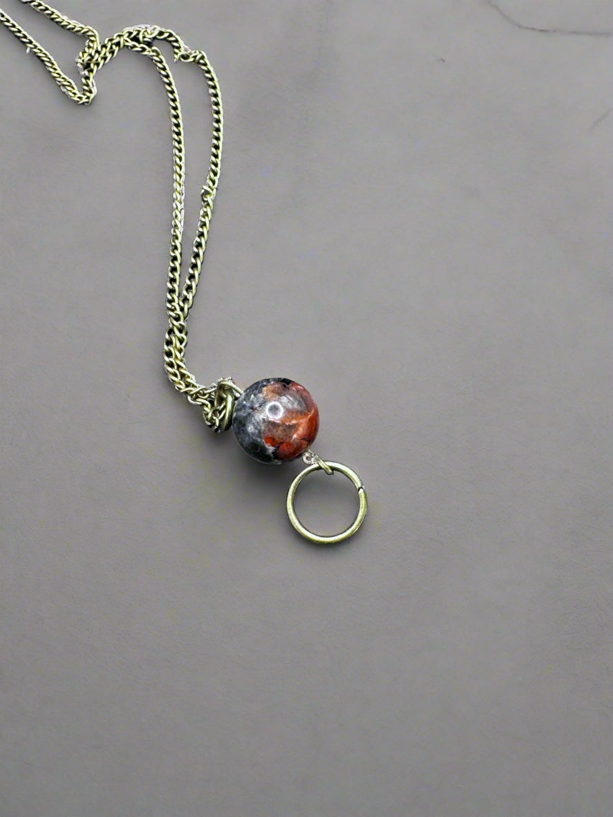 Grey Gemstone Pendant Necklace – Natural Stone Jewelry