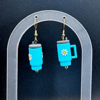 ☕ Big Cup Earrings – Lightweight Silicone Bead Statement