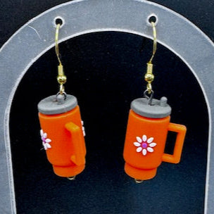 ☕ Big Cup Earrings – Lightweight Silicone Bead Statement