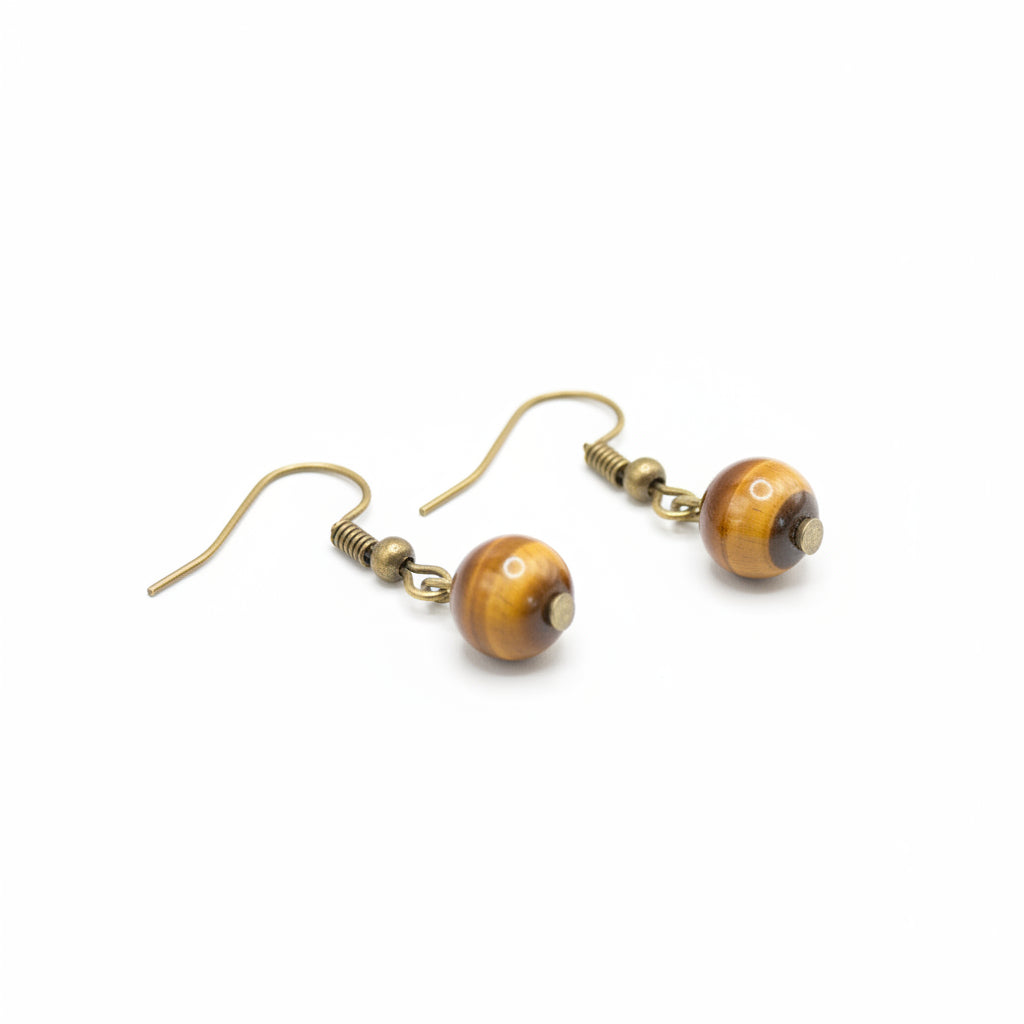 Tiger Eye Earrings Boho