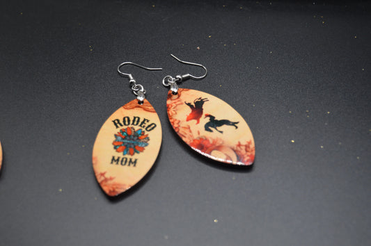 Rodeo Mom Earrings/Rough stock Mom Earrings