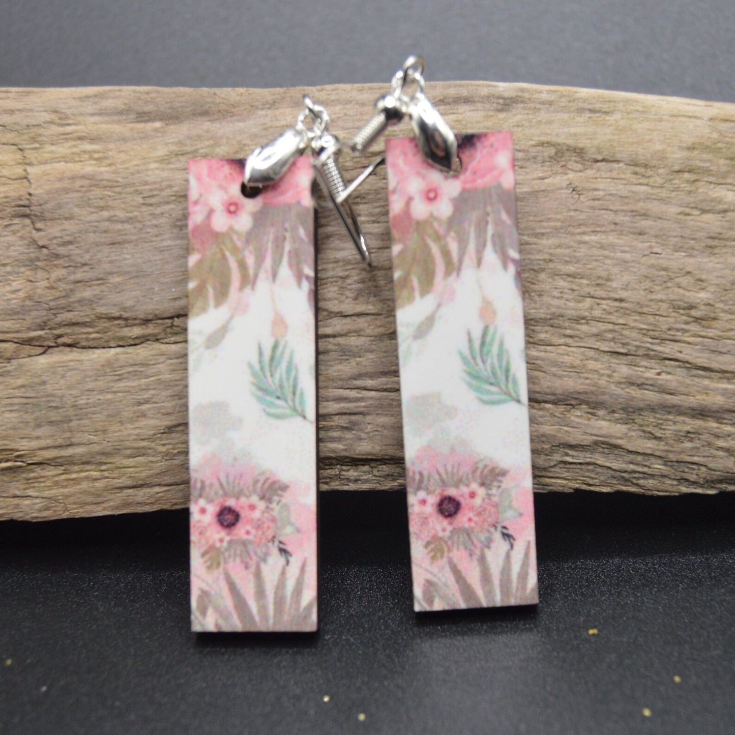 Delicate Floral Bar Earrings