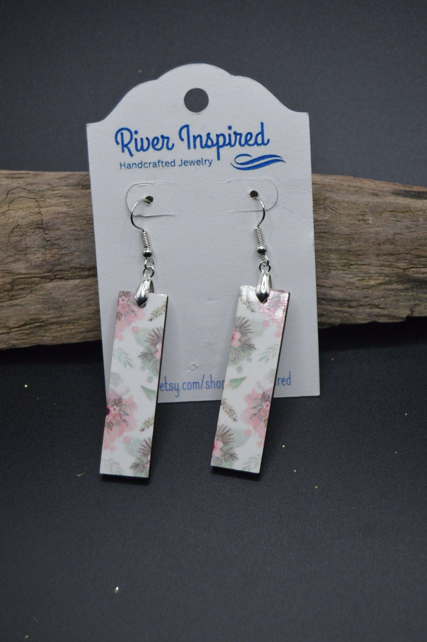 Delicate Floral Bar Earrings