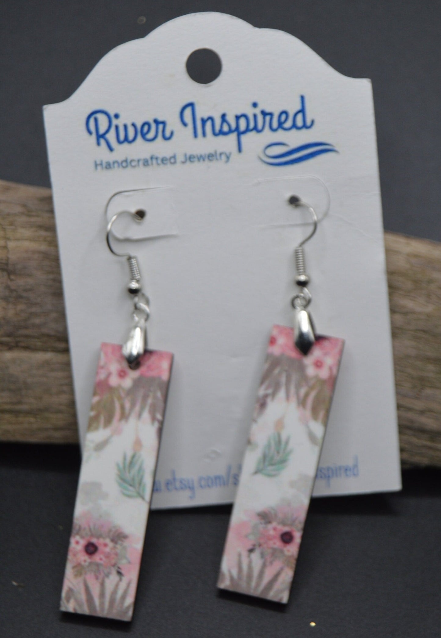 Delicate Floral Bar Earrings