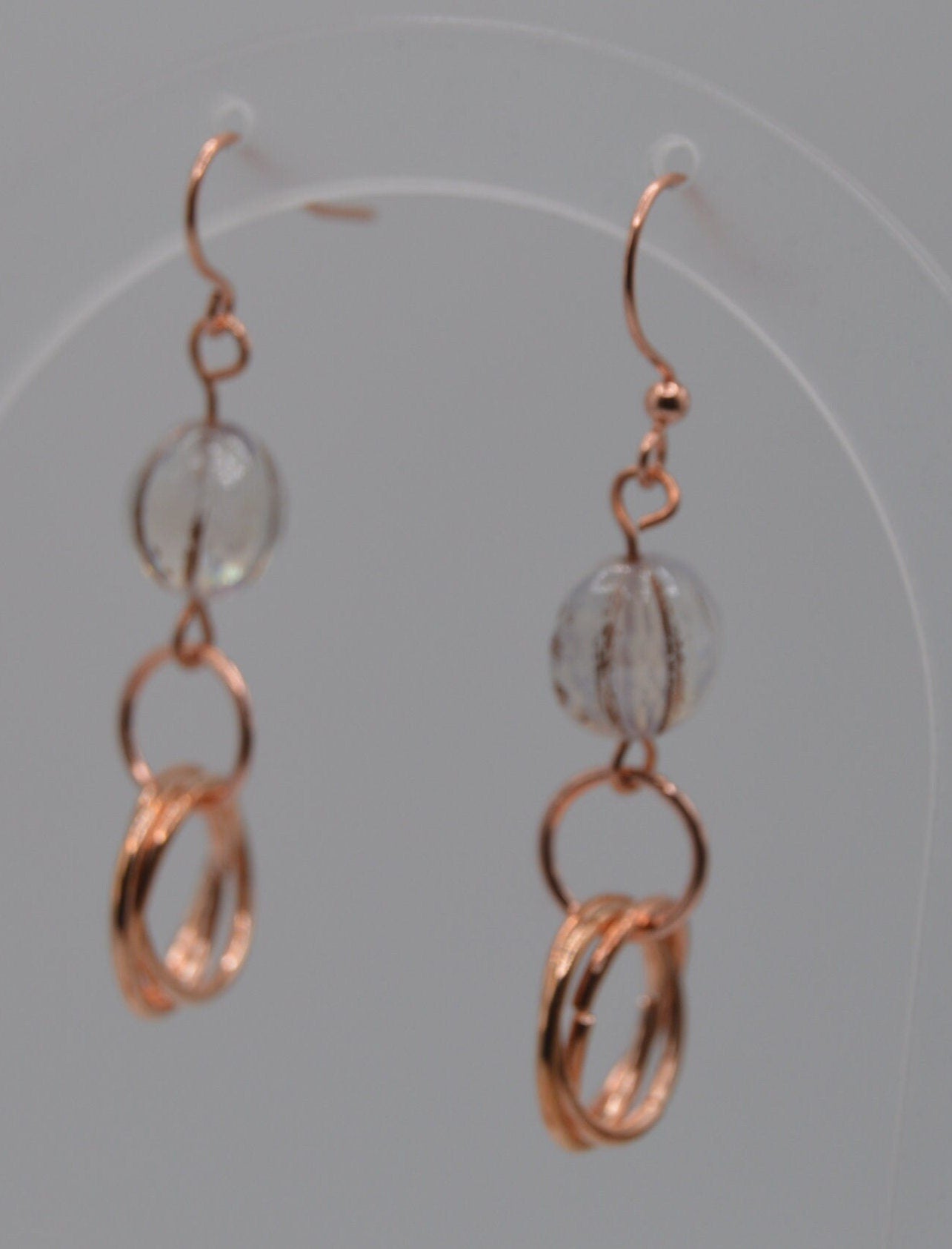 Chain Maille Earrings/Czech Glass Earrings