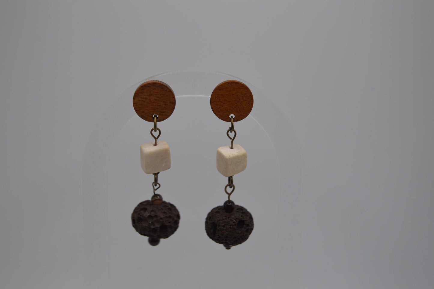 Lava Bead Earrings/Lava Bead Jewelry/ Essential Oil Jewelry/Diffuser Earrings/Sandstone Earrings