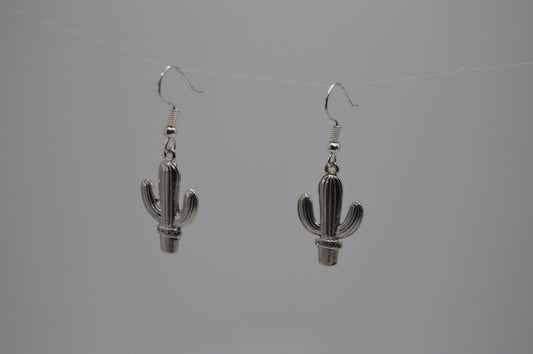 Cactus earrings/Silver Earrings/Silver Jewelry/Southwestern Earrings