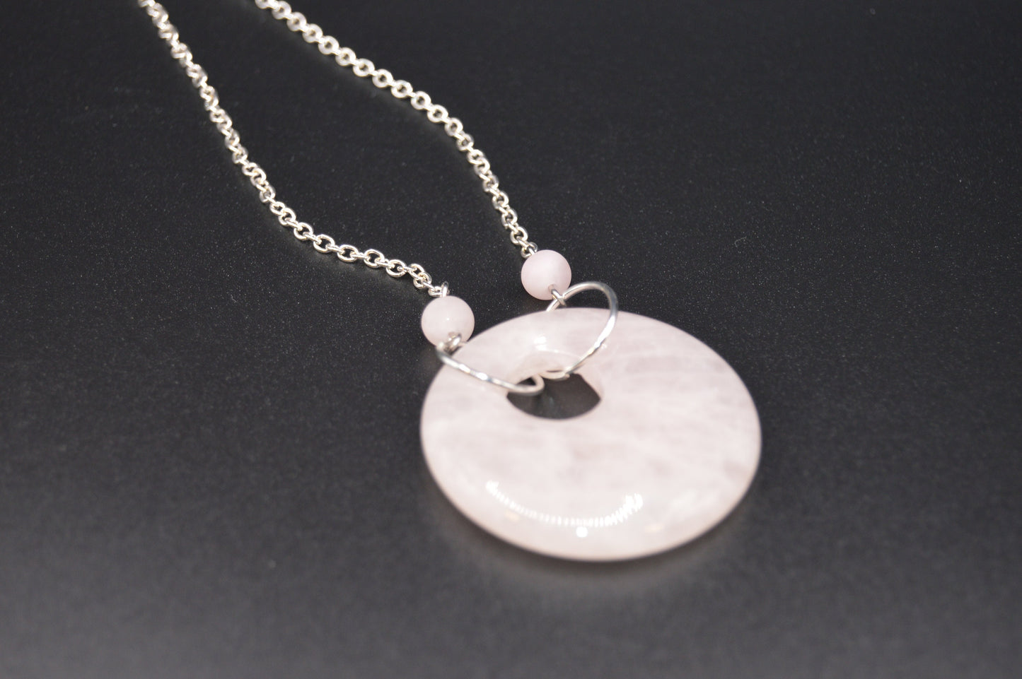 Natural Rose Quartz Pendant Necklace