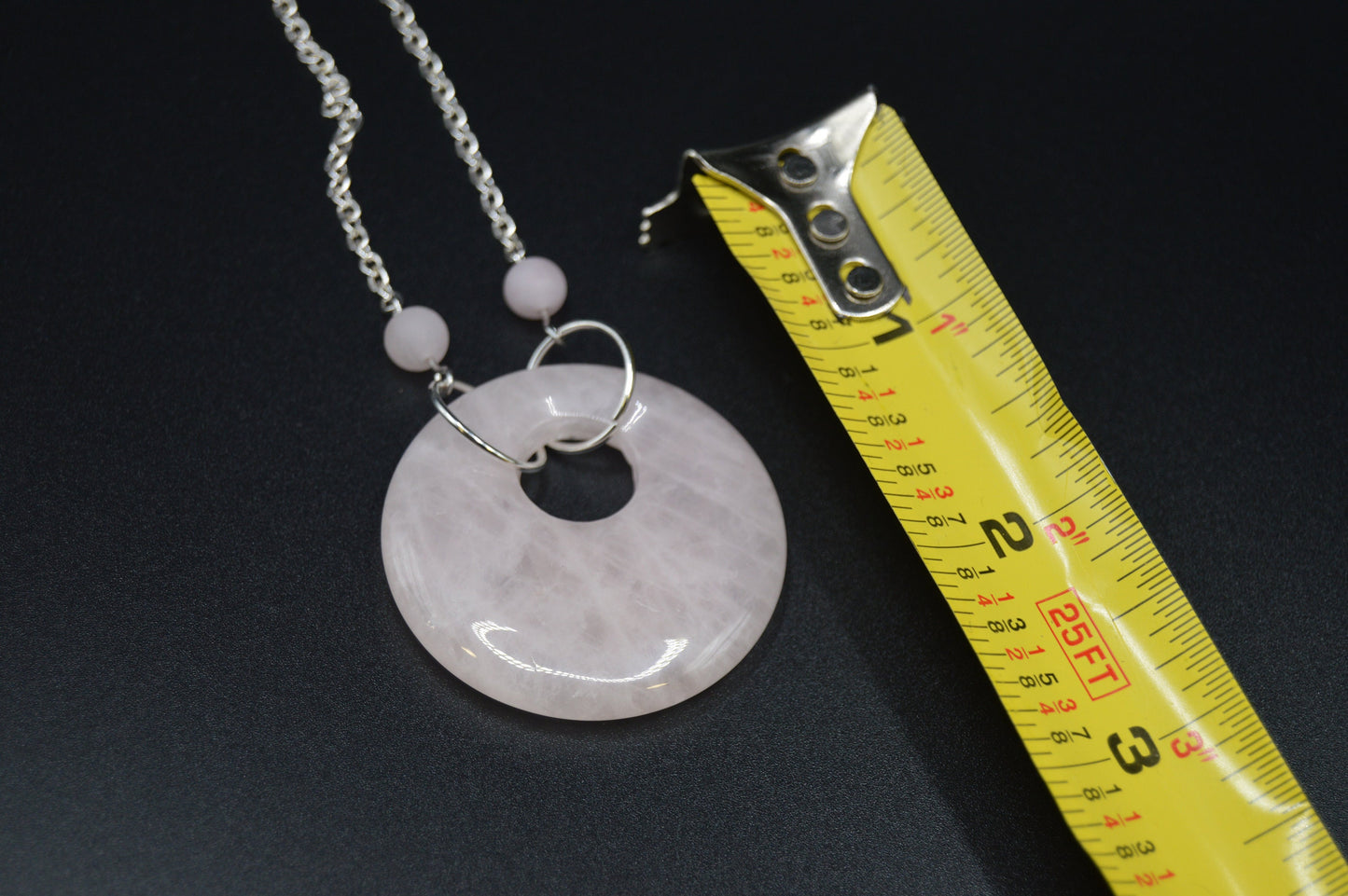 Natural Rose Quartz Pendant Necklace