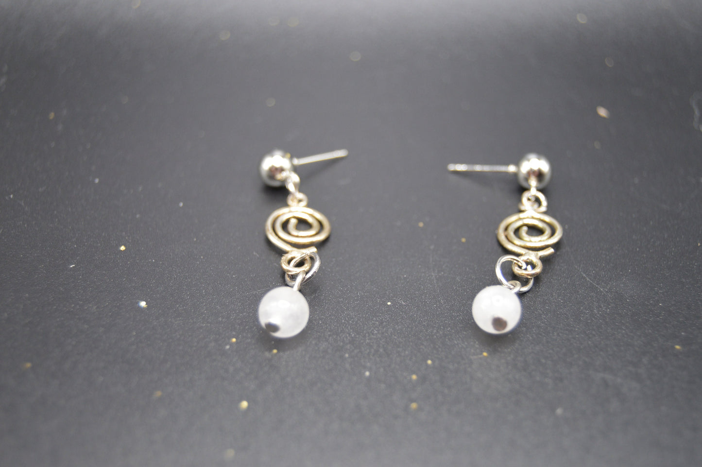 Snow Quartz Gemstone Earrings