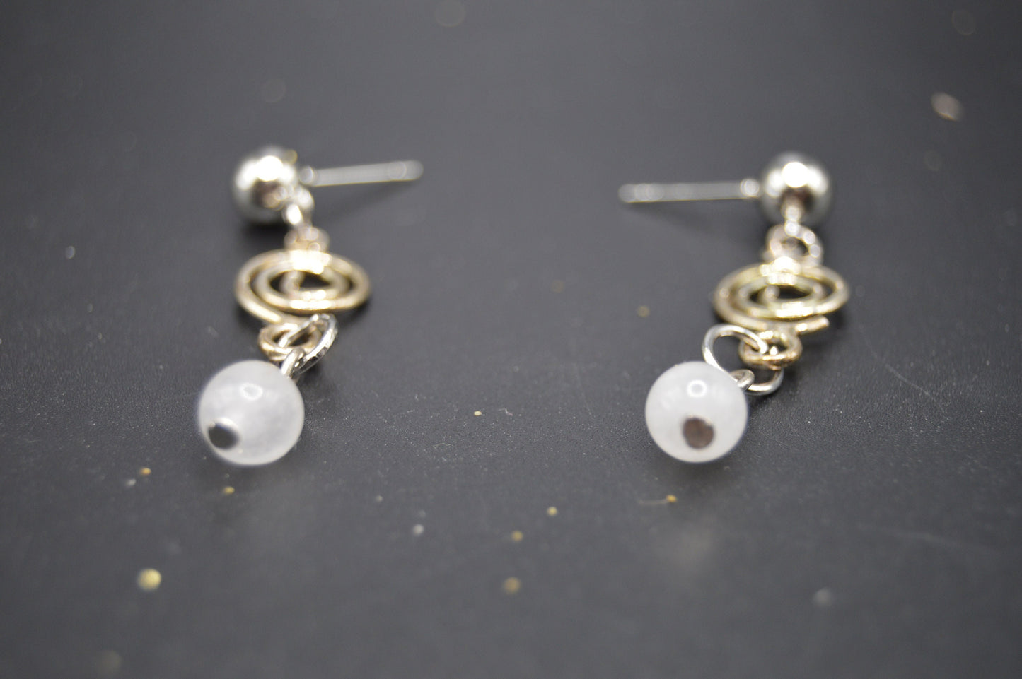 Snow Quartz Gemstone Earrings